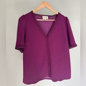 Sézane: Valencia Blouse in PLUM (Size US 6 / FR 38)